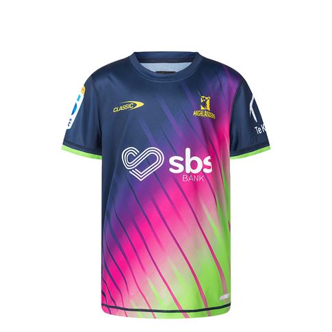 Highlanders Kids Pro Training T-Shirt Multi 2025 - Front Highlanders Kids Pro Training T-Shirt Multi 2025 - Front