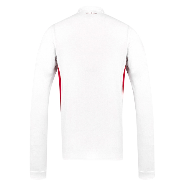 Red Roses Mens Home Classic Rugby Shirt 25/26 Long Sleeve White - Back