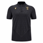 Wales Mens Travel Poly Polo - Black 2025 - Front 