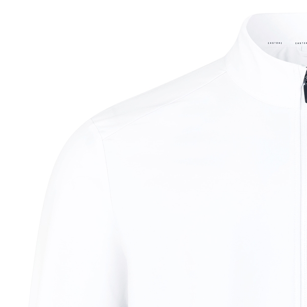 England Mens Anthem Jacket 26/27 Brilliant White - Shoulder Detail Close-up