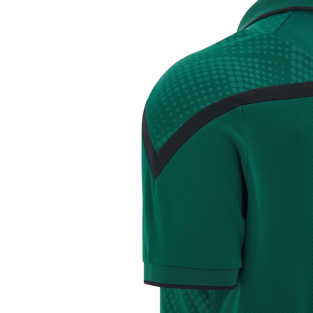 Wales Mens Travel Polo 26/27 Green - Sleeve Detail