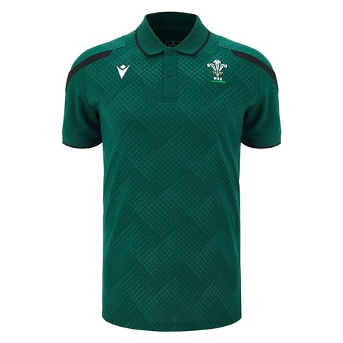 Wales Mens Travel Polo 26/27 Green - Front View