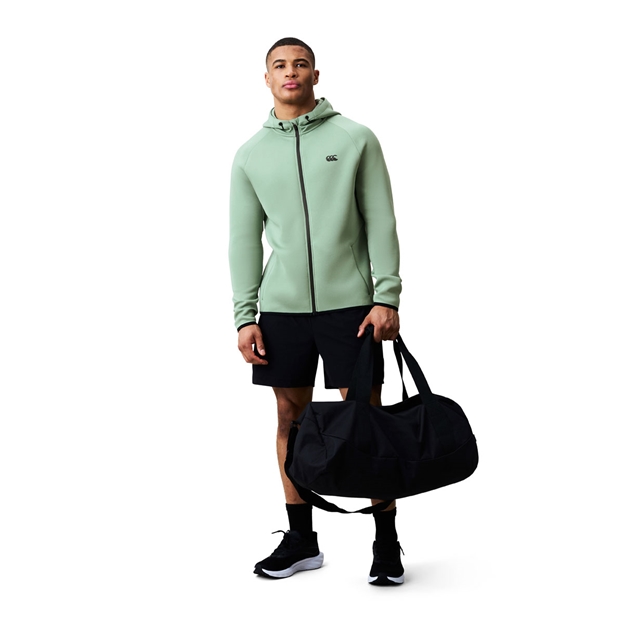Canterbury Mens Everest Full Zip Hoodie Green Bay - Model Full View