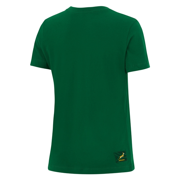 South Africa Springboks Womens Rugby T-Shirt 26/27 Gorge Green - Back View