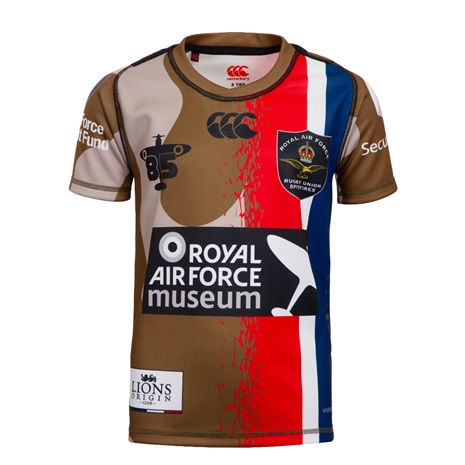 RAF Kids 7's Rugby Shirt Camo - Front