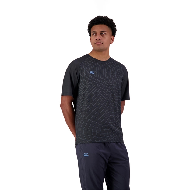 Canterbury Tempo Aop Training T-Shirt India Ink - Front Close up