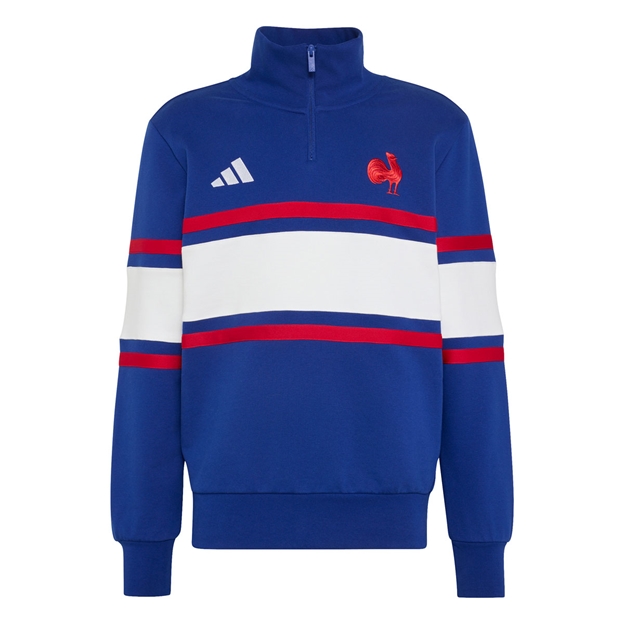 France Mens Travel Quarter Zip Top 26/27 Mystery Ink - Front View