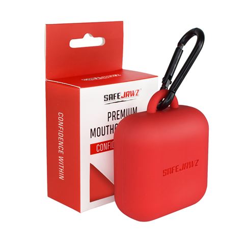 SafeJawz Premium Silicone Mouthguard Case - Red SafeJawz Premium Silicone Mouthguard Case - Red