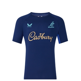 Australia Kids Performance T-Shirt 26/27 Beacon Blue - Front