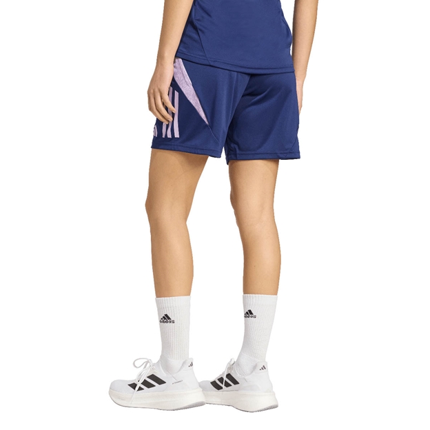 France Womens Gym Short 25/26 Blue - Model Back