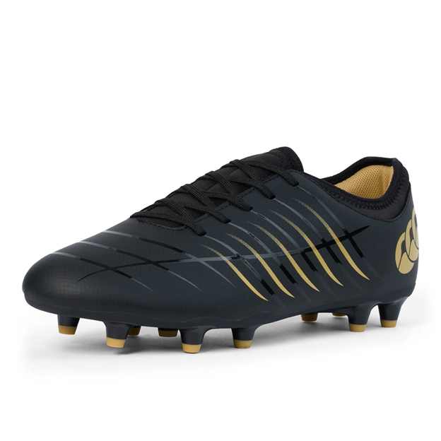 Canterbury Adults Phoenix 2.0 Team Firm Ground Rugby Boots Black - Front