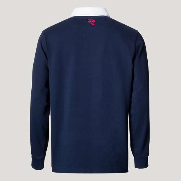 Rugby 1823 Mens Rugby Shirt Long Sleeve Navy - Back View