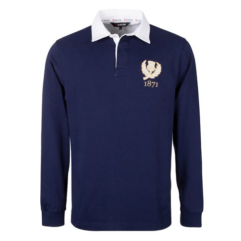 Scotland Mens 1871 Origins Rugby Shirt – Long Sleeve Navy