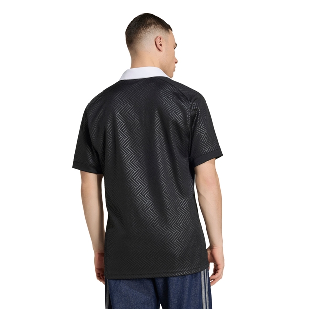 Black Ferns Mens Home Rugby Shirt 26/27 All Black - Model Back View