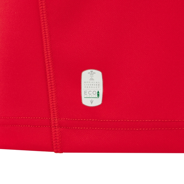 Wales Kids Home Rugby Shirt 26/27 Red - Official Licensed Product Close-up