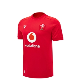 Wales Kids Home Rugby Shirt 26/27 Red - Front View