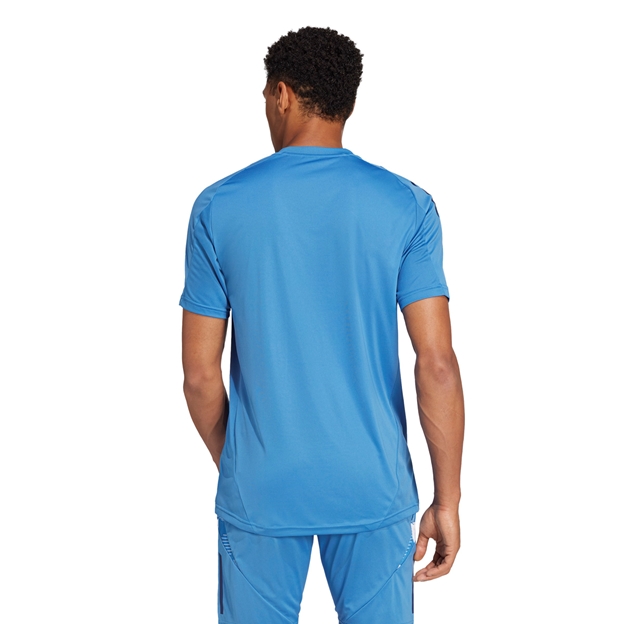 France adidas Mens Performance T-Shirt - Focus Blue 2024 - Model Back