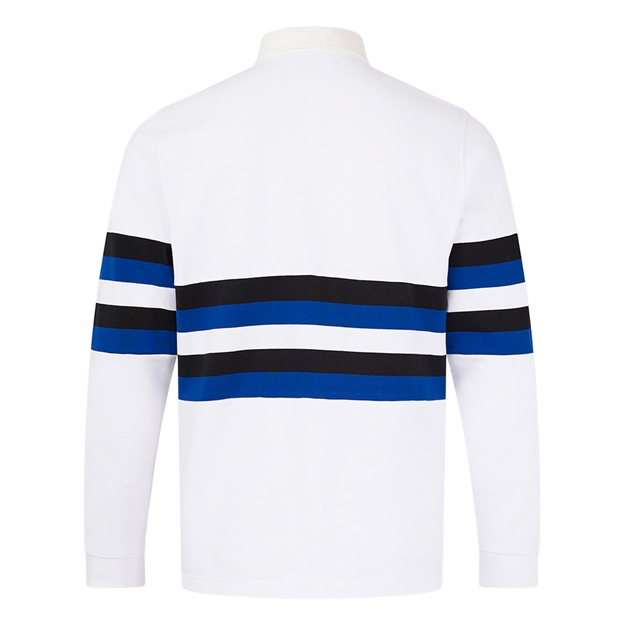 Bath Retro Rugby Shirt L/S White - Back View