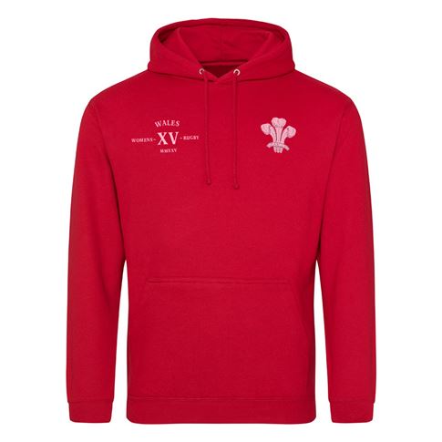 Womens World Cup Wales Mens Classic Hoodie Red - Front Womens World Cup Wales Mens Classic Hoodie Red - Front