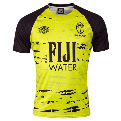 Fiji Mens Training T-Shirt 26/27 Lime - Front View
