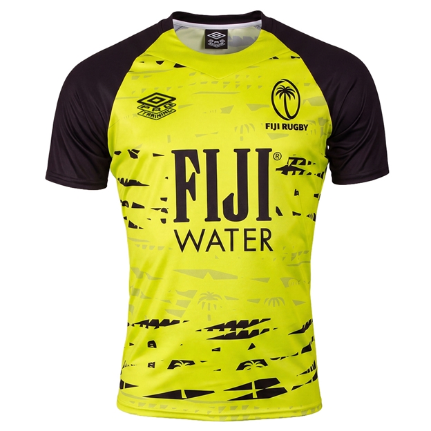 Fiji Mens Training T-Shirt 26/27 Lime - Front View