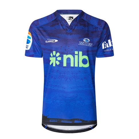 Blues Kids Home Rugby Shirt Short Sleeve 2025 - Front Blues Kids Home Rugby Shirt Short Sleeve 2025 - Front