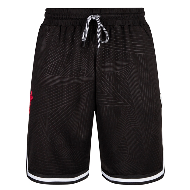 Wales Mens Athleisure Basketball Shorts 25/26 Black - Front