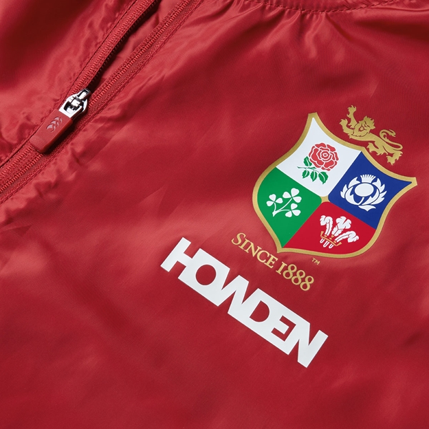 British and Irish Lions Mens Lightweight Rain Jacket Red - Crest
