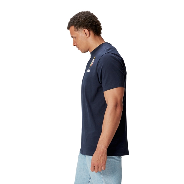 British and Irish Lions Mens Cotton T-Shirt Navy - Model Side