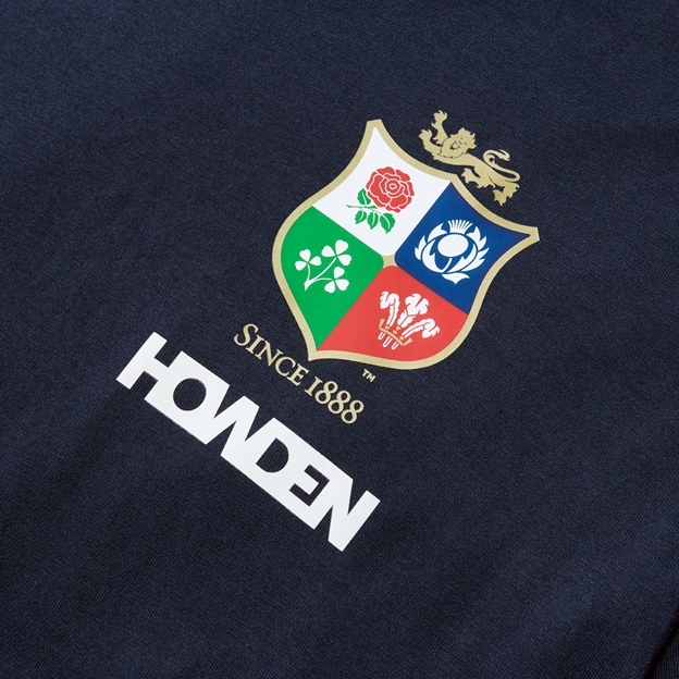 British and Irish Lions Mens Cotton T-Shirt Navy - Lions Crest