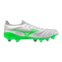 Mizuno Adults Morelia Neo IV Beta Elite Mixed Stud Soft Ground Rugby Boots - White-Green 