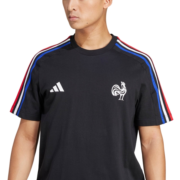 France Fan Wear Tee Black - Model Detail Front