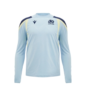 Scotland Kids Training Sweatshirt 26/27 Blue and Sand - Front View