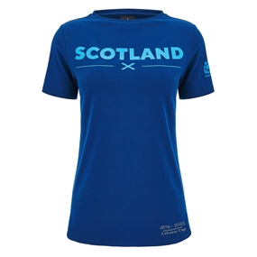 Scotland Womens Calcutta Cup Cotton T-Shirt Navy Blue 24/25 - Front