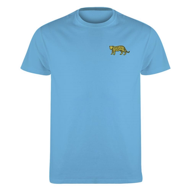 Argentina Mens Classic Printed T-Shirt Light Blue - Front