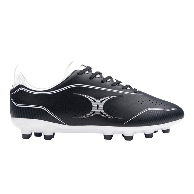Gilbert Cage Torq MSX Firm Ground Rugby Boots Black - Outstep