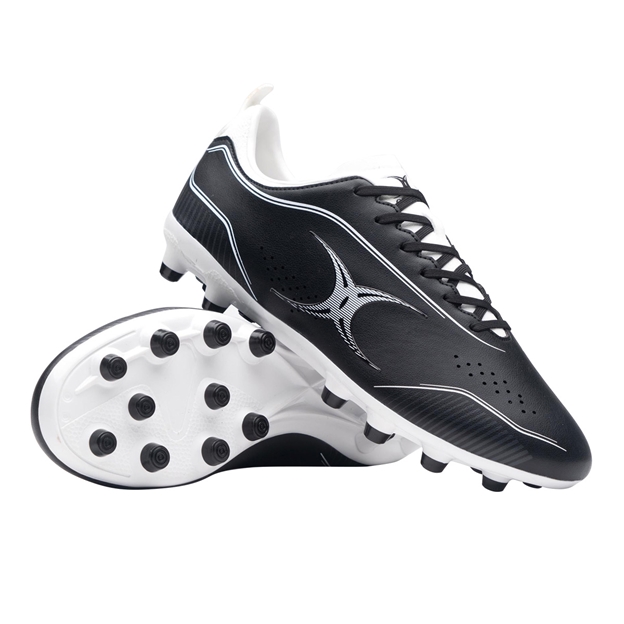 Gilbert Cage Torq MSX Firm Ground Rugby Boots Black - Pair