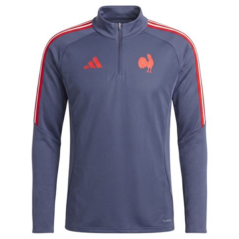 France Mens Winter Training Quarter Zip Top 26/27 Shadow Navy - Front