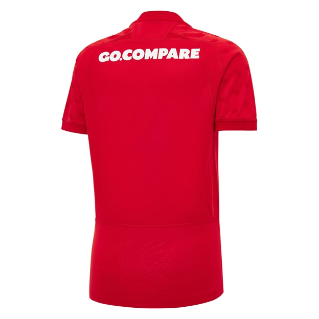 Wales Womens Home Rugby Shirt 26/27 Red - Back View