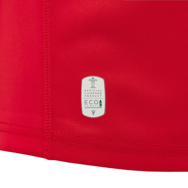 Wales Womens Home Rugby Shirt 26/27 Red - Official Licensed Product Close-up