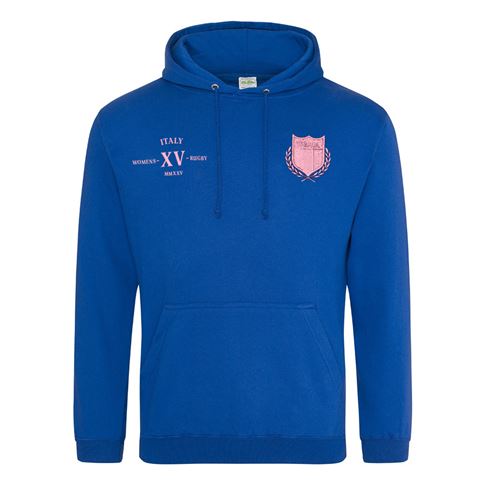 Womens World Cup Italy Adults Classic Hoodie Royal - Front Womens World Cup Italy Adults Classic Hoodie Royal - Front