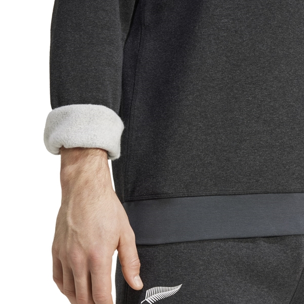 All Blacks Mens Sweatshirt Black - Model Close-up Sleeve View