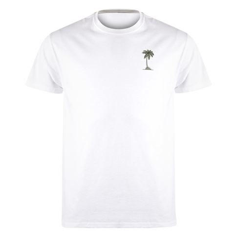 Fiji Mens Classic Printed T-Shirt White - Front Fiji Mens Classic Printed T-Shirt White - Front