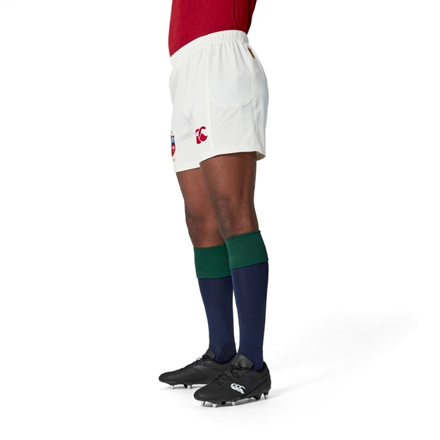 British and Irish Lions Mens Match Shorts - Cream - Model Side Half
