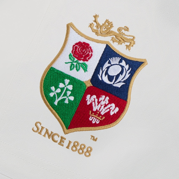 British and Irish Lions Mens Match Shorts - Cream - Lions Logo