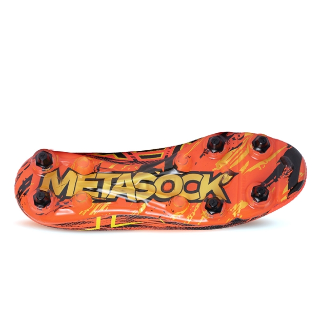 Oxen Adults Metasock Soft Ground Rugby Boots Orange Blaze - Soleplate