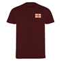 Georgia Mens Classic Printed T-Shirt Burgundy - Front 