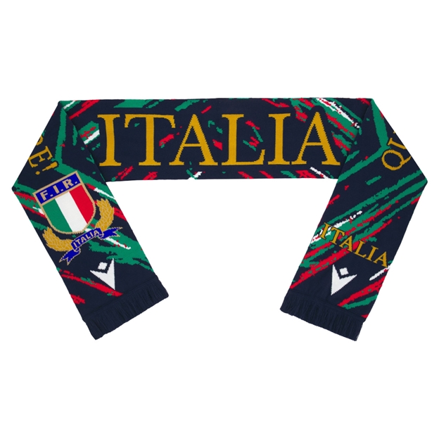 Italy Supporters Scarf 25/26 Black - Front