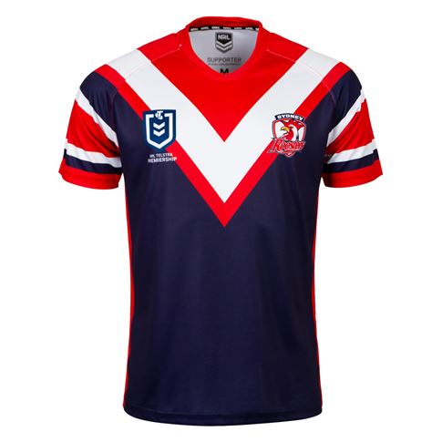 Sydney Roosters Adults Supporters Shirt 2026 Navy - Front View
