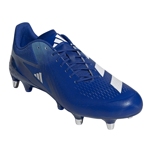 Adidas Adults Adizero RS15 Ultimate Soft Ground Rugby Boots Team Royal Blue - Toe View